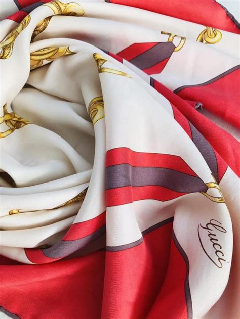 gucci inspired silk scarf|Gucci silk scarf vintage.